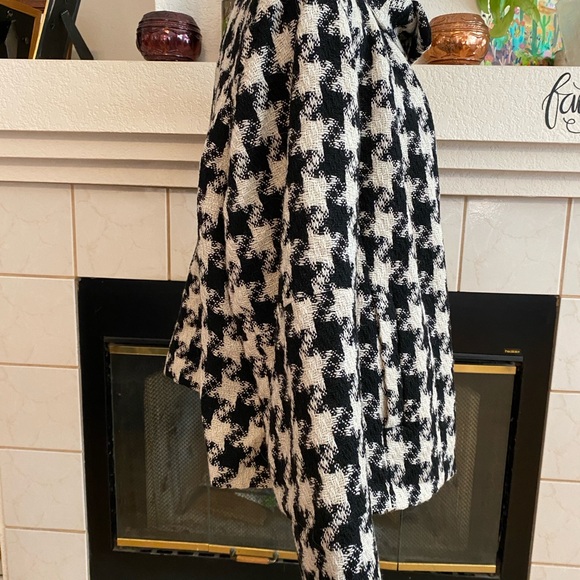Lane Bryant Houndstooth Front Zipper Jacket, Dressy, Blk, White, Size 24 - Picture 10 of 12